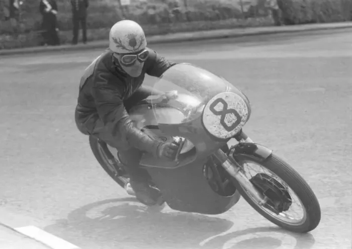 Framed Print : Jimmy Buchan (Norton) 1958 Junior TT