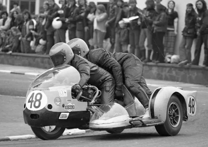 Framed Print : Joe Coxon & R Kissell (Triumph) 1974 750 Sidecar TT Framed Print : Joe Coxon & R Kissell (Triumph) 1974 750 Sidecar TT