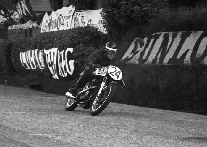 Framed Print : Joe Glazebrook (Norton) 1955 Senior TT