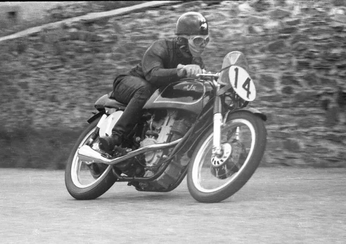 Framed Print : John Anderson (AJS) 1957 Junior TT Framed Print : John Anderson (AJS) 1957 Junior TT