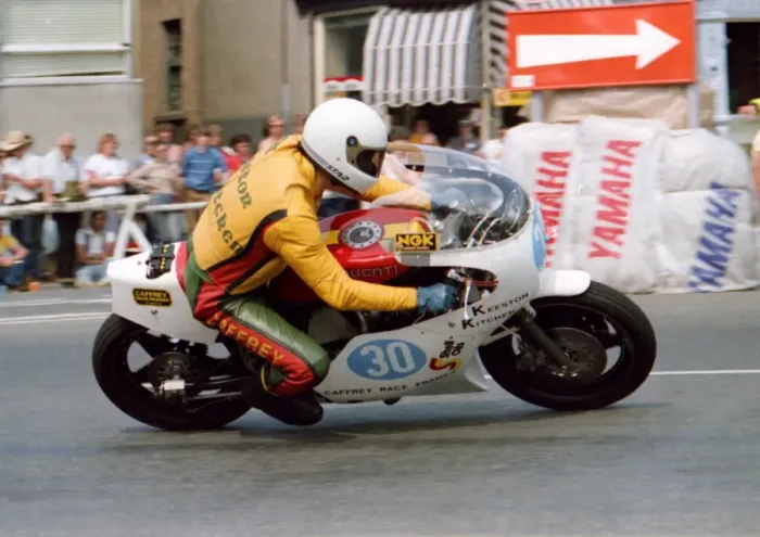 Framed Print : John Caffrey (Ducati) 1982 Formula Two TT Framed Print : John Caffrey (Ducati) 1982 Formula Two TT
