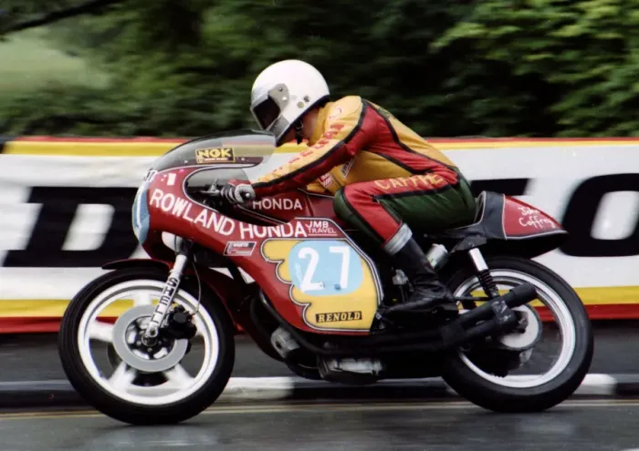 Framed Print : John Caffrey (Rowland Honda) 1980 Formula Two TT