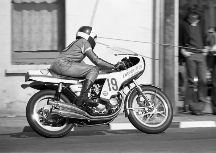 Framed Print : John Crick (Honda) 1975 Production TT