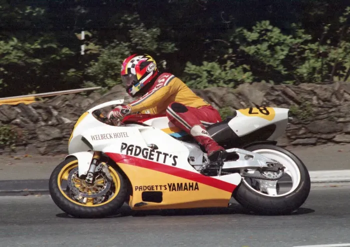 Framed Print : John Davies (Padgett Honda) 1996 Senior Manx Grand Prix