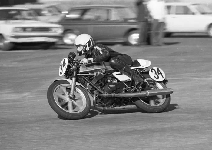 Framed Print : John Dickenson (Yamaha) 1978 Jurby Airfield Framed Print : John Dickenson (Yamaha) 1978 Jurby Airfield