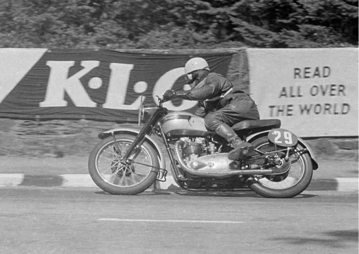 Framed Print : John Draper (Triumph) 1951 Senior Clubman TT Framed Print : John Draper (Triumph) 1951 Senior Clubman TT