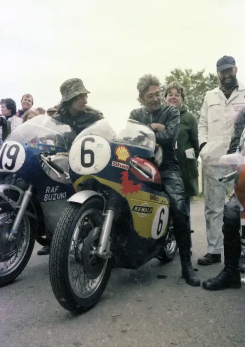 Framed Print : John Goodall (Vendetta Matchless) 1983 Senior Classic Manx Grand Prix