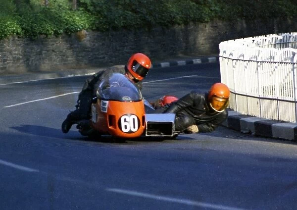 John Graham & George Simpson (Hi Tac Suzuki) 1974 500 Sidecar TT