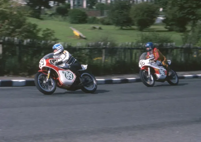 Framed Print : John Hannaford (Yamaha) and Ron Rowlands (Yamaha) 1978 Lightweight Manx Grand Prix Framed Print : John Hannaford (Yamaha) and Ron Rowlands (Yamaha) 1978 Lightweight Manx Grand Prix
