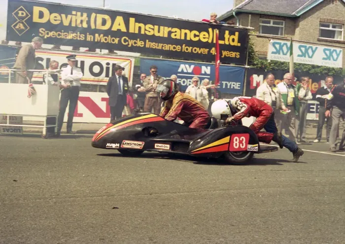 Framed Print : John Hartell & Nick Roche (CWH Armstrong) 1987 Sidecar TT Framed Print : John Hartell & Nick Roche (CWH Armstrong) 1987 Sidecar TT