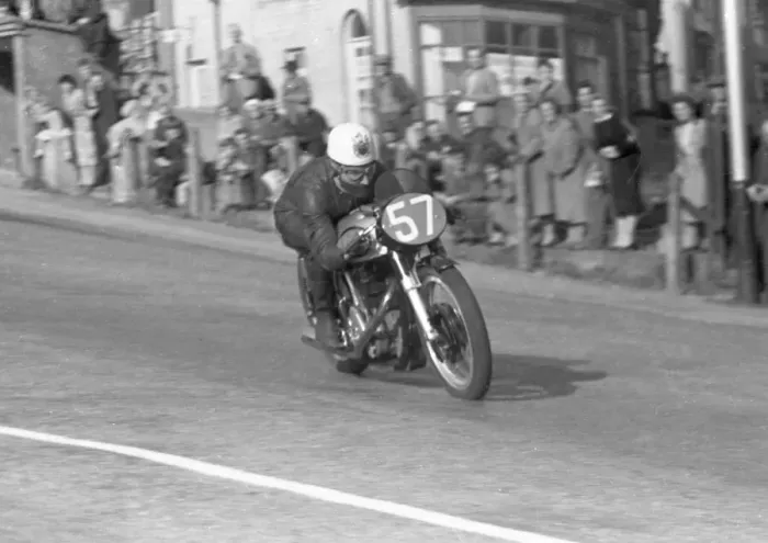 Framed Print : John Hartle (Norton) 1957 Senior TT