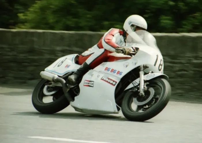 Framed Print : John Heselwood (BG Suzuki) 1984 Formula One TT
