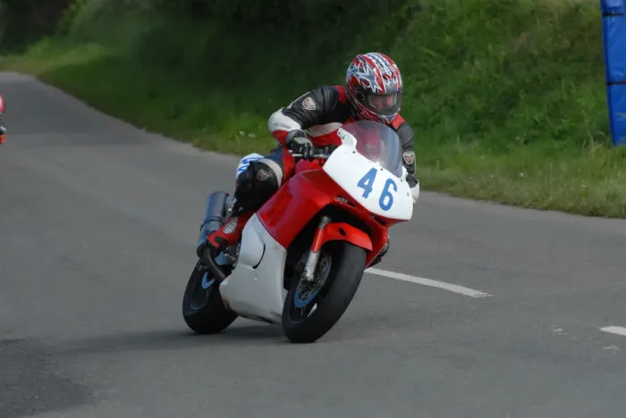 Framed Print : John Hulley (Honda) 2007 Jurby Road