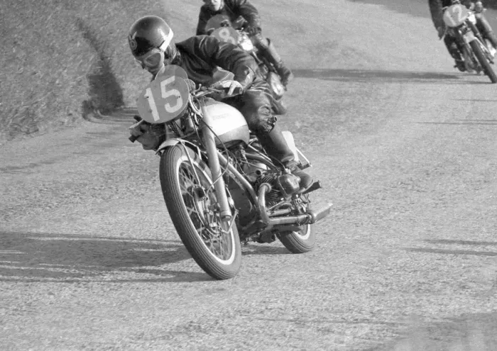 Framed Print : John Hutchinson (Douglas) 1955 Junior Clubman TT Framed Print : John Hutchinson (Douglas) 1955 Junior Clubman TT