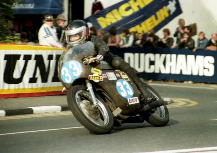 Framed Print : John Kiddie (Honda) 1984 Classic TT