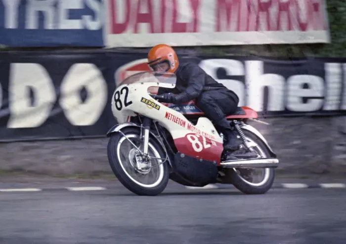 Framed Print : John Kidson (Honda) 1973 Production TT