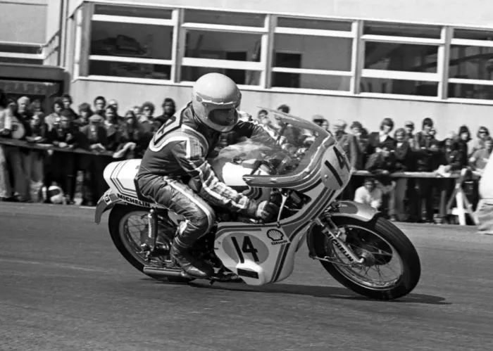 Framed Print : John Kidson (Honda) 1975 Production TT