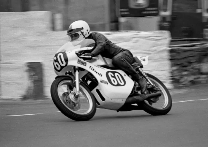 Framed Print : John Lawley (Yamaha) 1977 Formula 3 TT