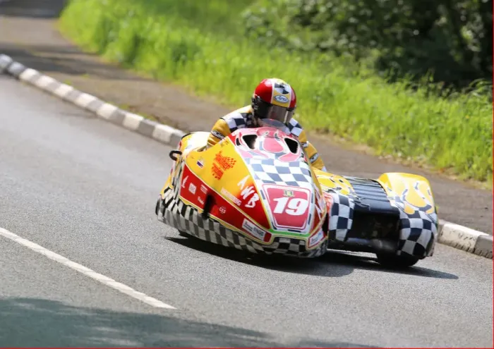 Framed Print : John Lowther & Scott Hardie (Honda) 2019 Sidecar TT