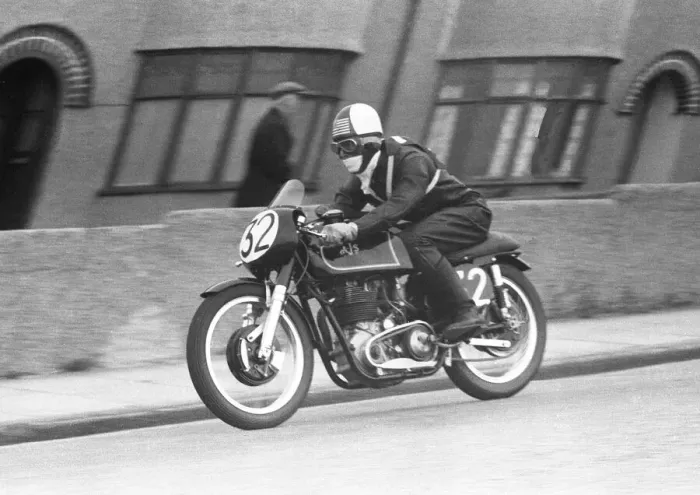 Framed Print : John Marcotte (AJS) 1958 Senior TT Framed Print : John Marcotte (AJS) 1958 Senior TT