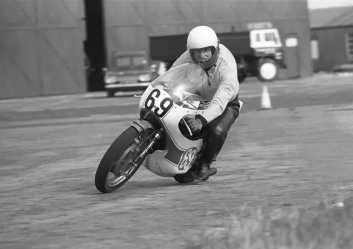 Framed Print : John McBride (Yamaha) 1978 Jurby Airfield Framed Print : John McBride (Yamaha) 1978 Jurby Airfield