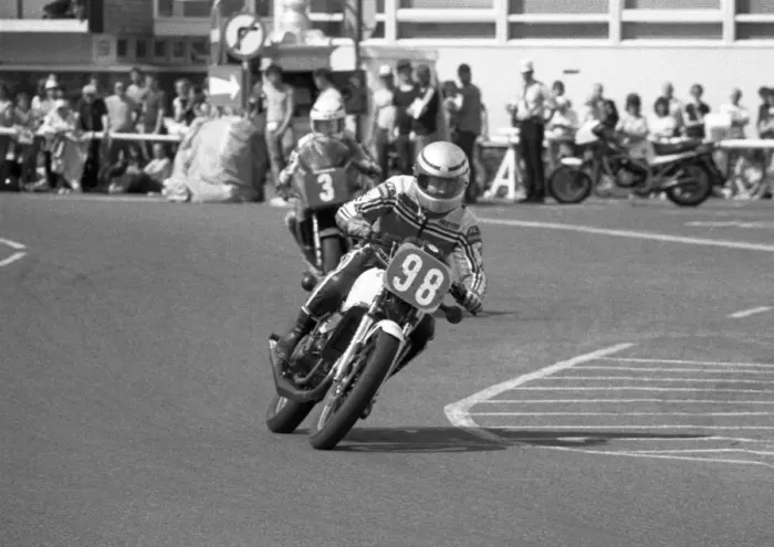 Framed Print : John Mould (Yamaha) 1984 Production 250 TT Framed Print : John Mould (Yamaha) 1984 Production 250 TT