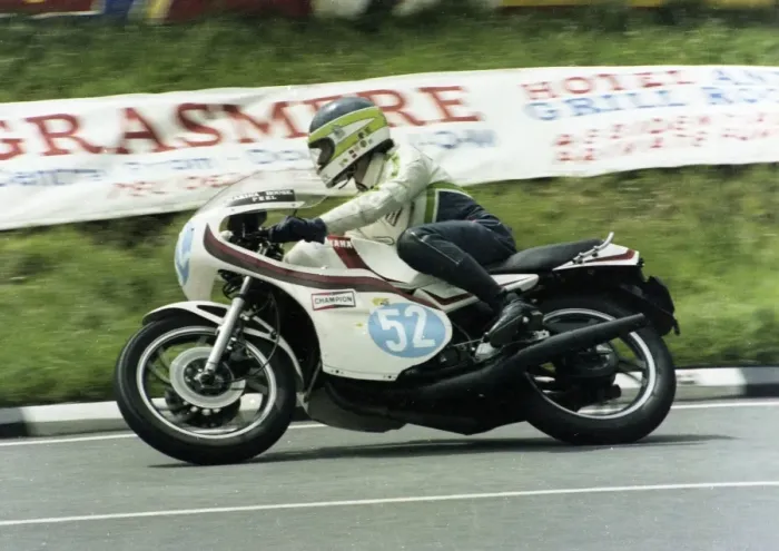 Framed Print : John Musson (Yamaha) 1981 Formula 2 TT