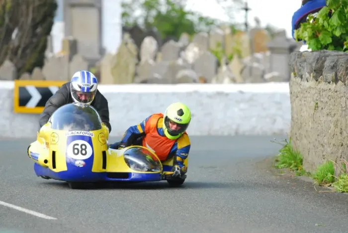 Framed Print : John Potts & Claire Duplock (NRE BMW) 2015 Pre TT Classic Framed Print : John Potts & Claire Duplock (NRE BMW) 2015 Pre TT Classic