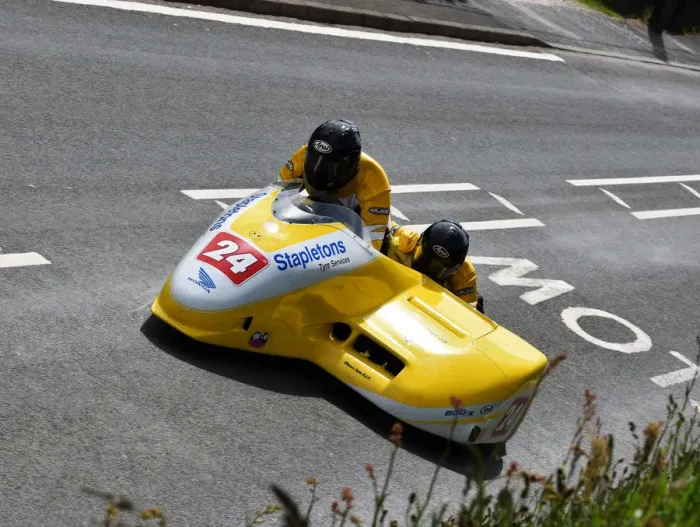Framed Print : John Saunders & James Saunders (Shelbourne) 2019 Sidecar TT Framed Print : John Saunders & James Saunders (Shelbourne) 2019 Sidecar TT
