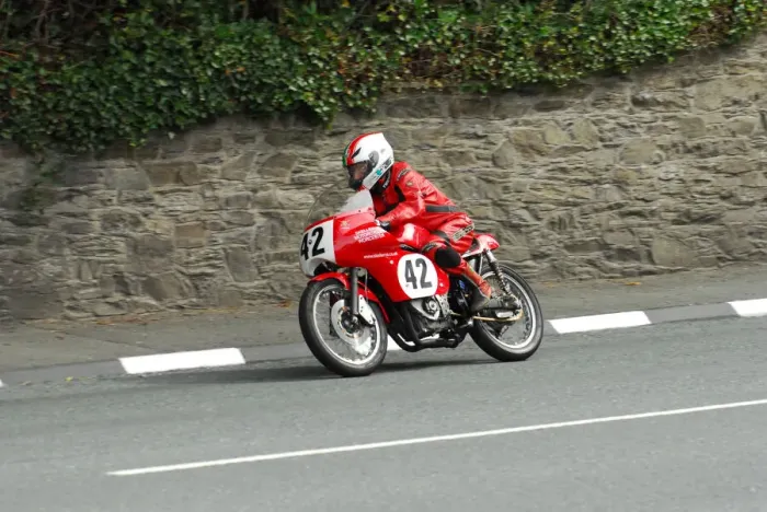 Framed Print : John Stephens (Honda) 2013 Manx Grand Prix Parade