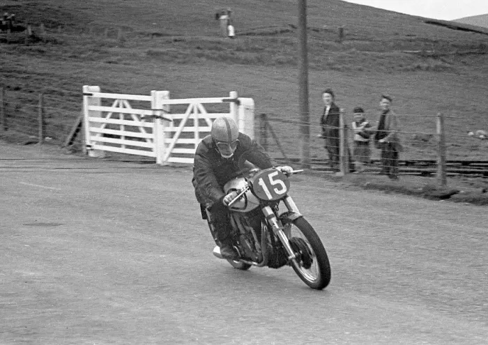 Framed Print : John Surtees; practice for 1953 TT Framed Print : John Surtees; practice for 1953 TT