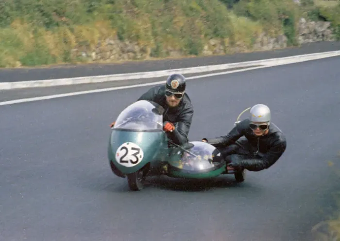 Framed Print : John Watson & ? (Triumph) 1969 Southern 100 Framed Print : John Watson & ? (Triumph) 1969 Southern 100
