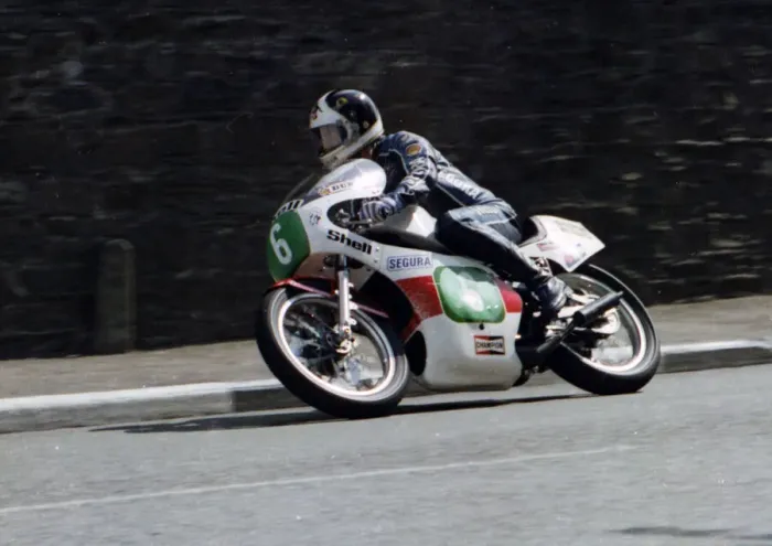 Framed Print : John Weeden (Yamaha) 1979 Junior TT
