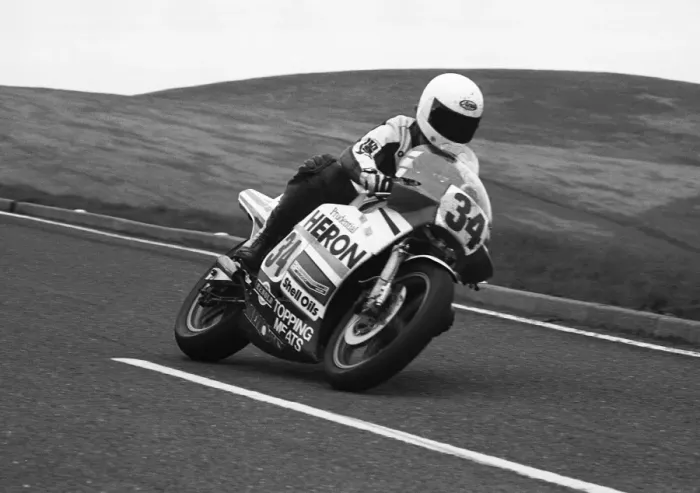 Framed Print : Johnny Rea (Suzuki) 1986 Senior TT