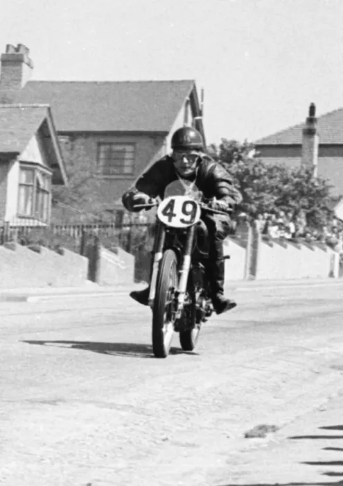 Framed Print : Js Slater (AJS) 1950 Junior TT Framed Print : Js Slater (AJS) 1950 Junior TT