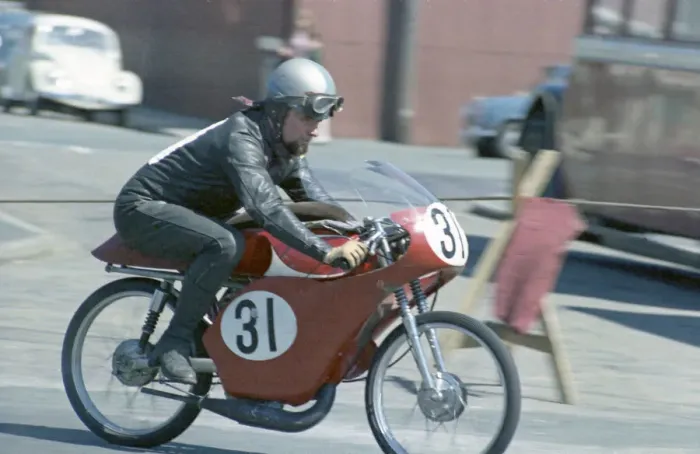 Framed Print : K Burgess (Itom) 1968 50cc TT Framed Print : K Burgess (Itom) 1968 50cc TT