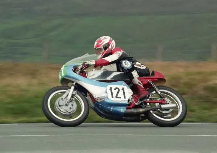 Framed Print : Karl Fox (Suzuki) 1996 Lightweight Classic Manx Grand Prix