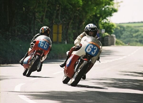 Kay Streets (Seeley Goldstar) and David Brasier (Aermacchi) 1994 Pre-TT Classic