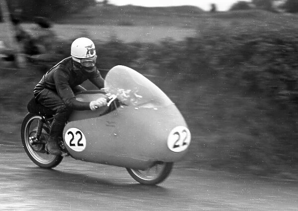 Keith Bryen. Guzzi 1957 Junior Ulster Grand Prix