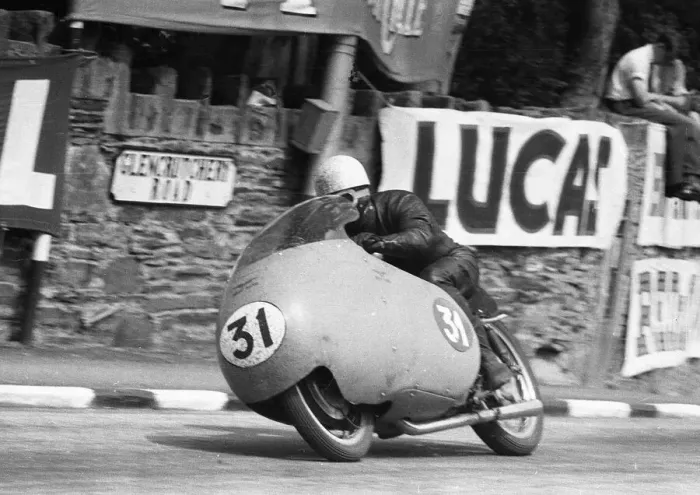 Framed Print : Keith Campbell (Guzzi) 1957 Senior TT Framed Print : Keith Campbell (Guzzi) 1957 Senior TT