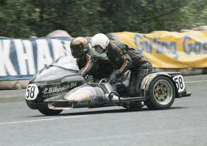 Framed Print : Keith Griffin & Malcolm Sharrocks (S G Suzuki) 1979 Sidecar TT