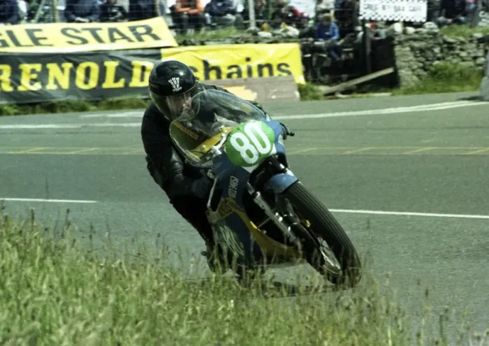 Framed Print : Keith Hanford (Yamaha) 1980 Junior TT