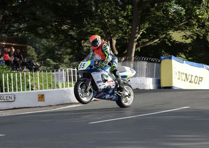 Framed Print : Keith Pringle Suzuki Classic Superbike Manx Grand Prix