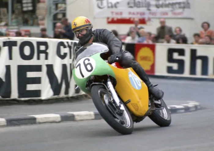 Framed Print : Keith Shortland (AJS) 1968 Junior Manx Grand Prix
