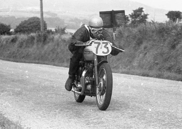 Framed Print : Ken Buckmaster (Triumph) 1955 Senior Manx Grand Prix Framed Print : Ken Buckmaster (Triumph) 1955 Senior Manx Grand Prix