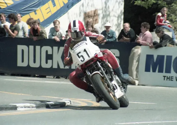 Framed Print : Ken Dobson (Honda) 1984 Formula One TT