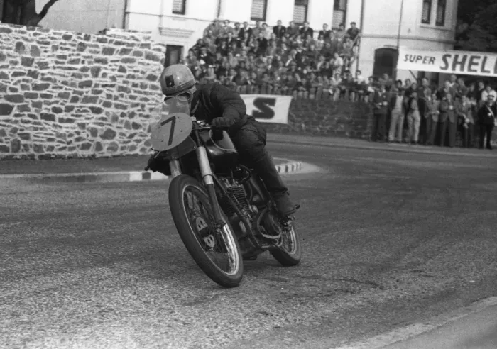 Framed Print : Ken W James (M&F Excelsior) 1957 Lightweight TT Framed Print : Ken W James (M&F Excelsior) 1957 Lightweight TT