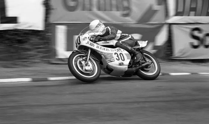 Framed Print : Kenny Harrison (Yamaha) 1978 Senior TT