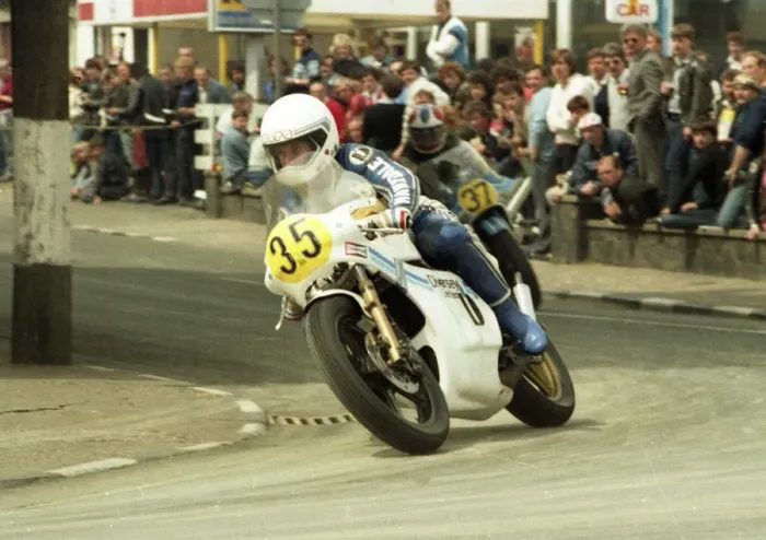 Framed Print : Kenny Harrison (Yamaha) 1984 Senior TT Framed Print : Kenny Harrison (Yamaha) 1984 Senior TT