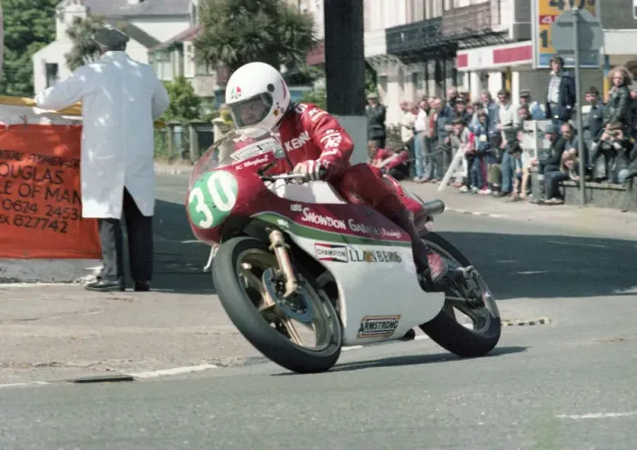 Framed Print : Kenny Shepherd (Armstrong) 1983 Junior TT